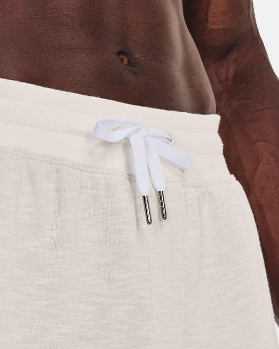 Men's UA Essential Fleece Heritage Cargo Pants, White, pdpMainDesktop image number 5